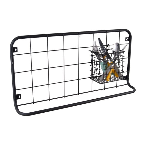 Musta värvi seinakorraldaja Open Grid - PT LIVING-image-1