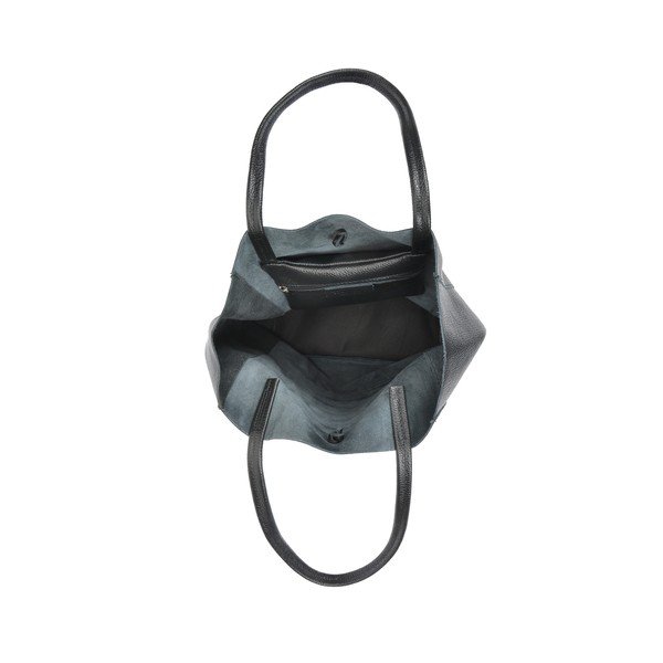 Černá dámská kožená kabelka Sofia Cardoni Shopper-image-4