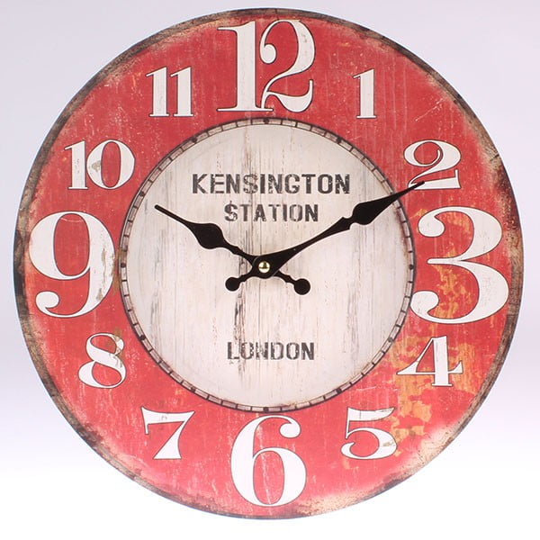 Dřevěné hodiny Kensington Station