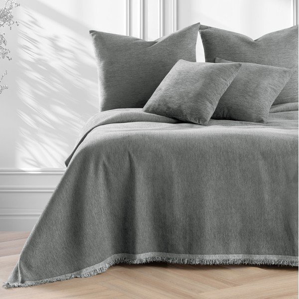 Hall šenillist voodikate 220x240 cm Talo - Filumi-image-2