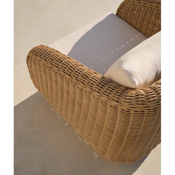 Beež/naturaalne polsterdatud aiatool Meria - Kave Home-image-3