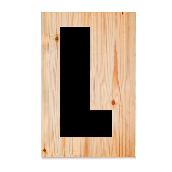 Dřevěná cedule Letters L