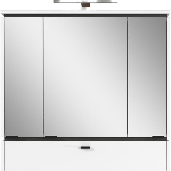 Valge vannitoakapp koos peegli ja valgustusega 79x80 cm Modesto - Germania