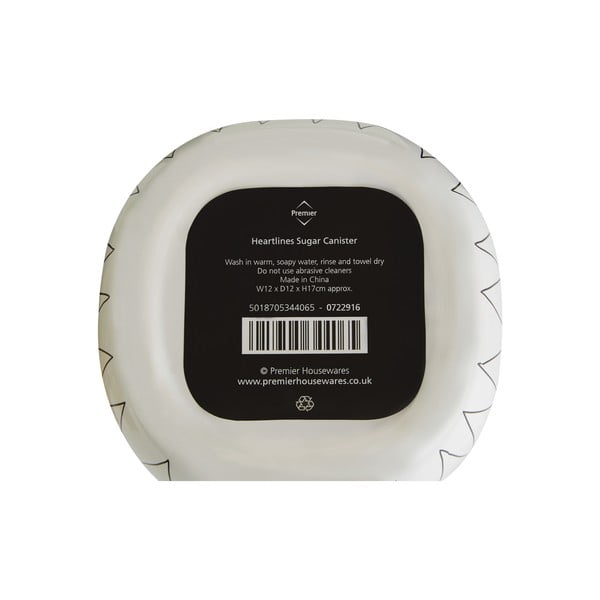 Kivikeraamikast suhkrutoos Heartlines - Premier Housewares-image-4