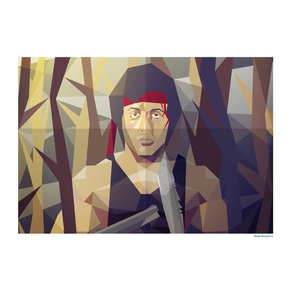 Plakát The Art of TV & Film Rambo Face