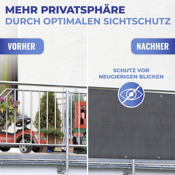 Must plastikust rõdupiirde kate 500x85 cm - Maximex-image-3