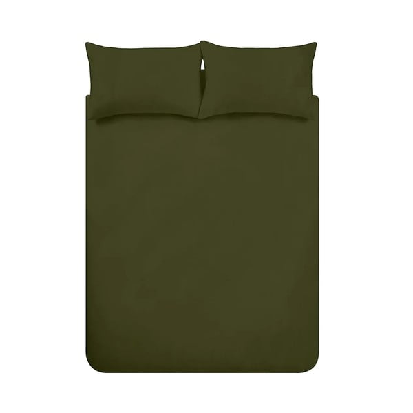 Khaki värvi flanell-voodipesu kaheinimesele 200x200 cm Brushed - Catherine Lansfield-image-3