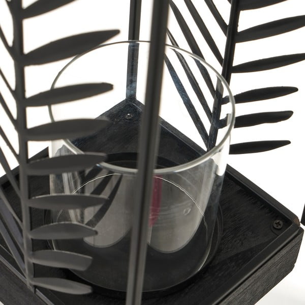 Must metallist latern, kõrgus 40,5 cm - Casa Selección-image-3