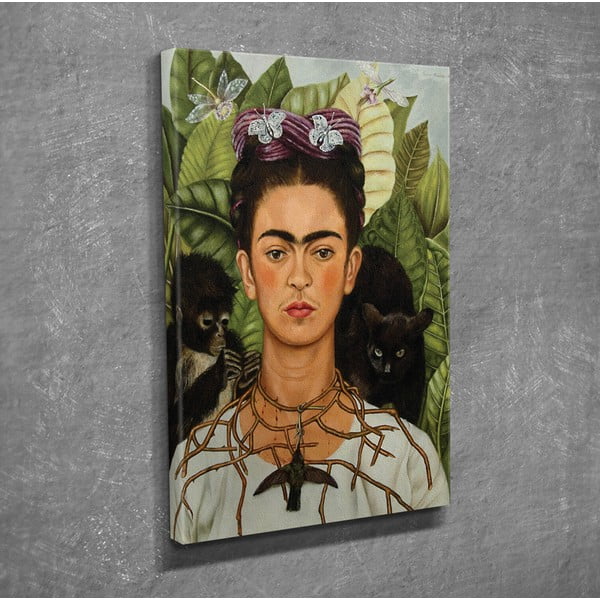 Seinareproduktsioon lõuendil , 30 x 40 cm Frida Kahlo - Wallity-image-1