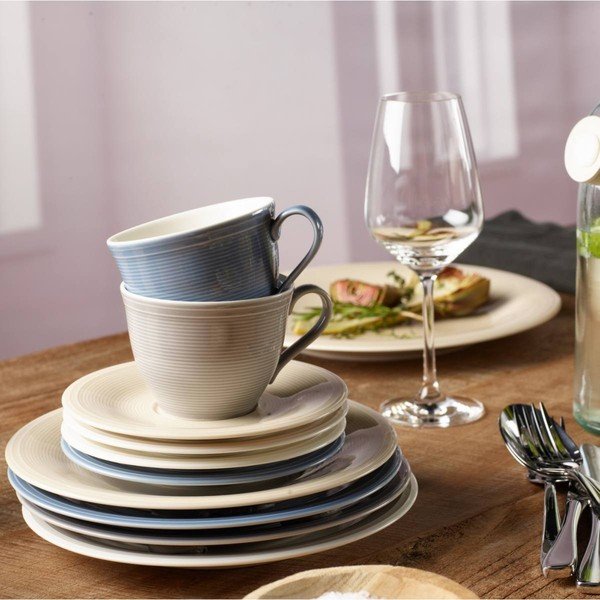 Valge ja hall portselanist magustoidutaldrik Villeroy & Boch , ø 21,5 cm Like Color Loop - like | Villeroy & Boch-image-2