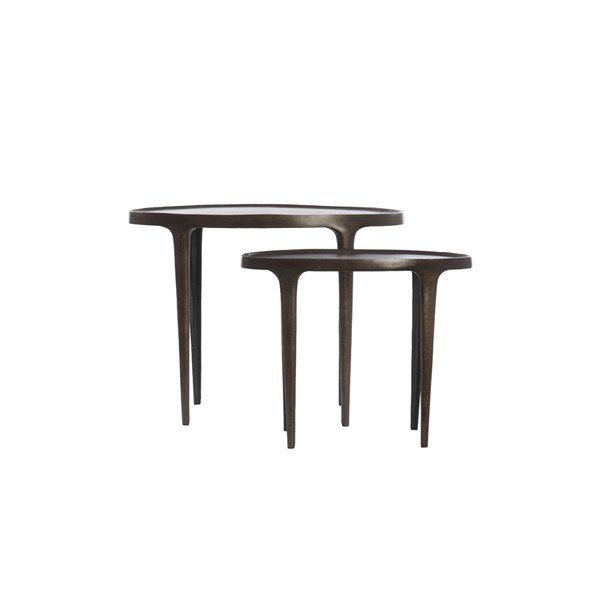 Metallist ümmargused hoiulauad 2tk komplektis 33x70 cm Arica - Light & Living-image-1