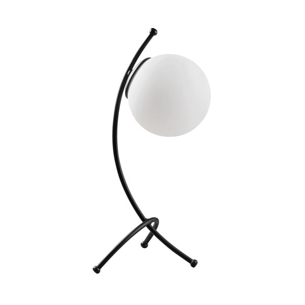 Must/valge lauavalgusti klaasist varjuga (kõrgus 43 cm) - Opviq lights