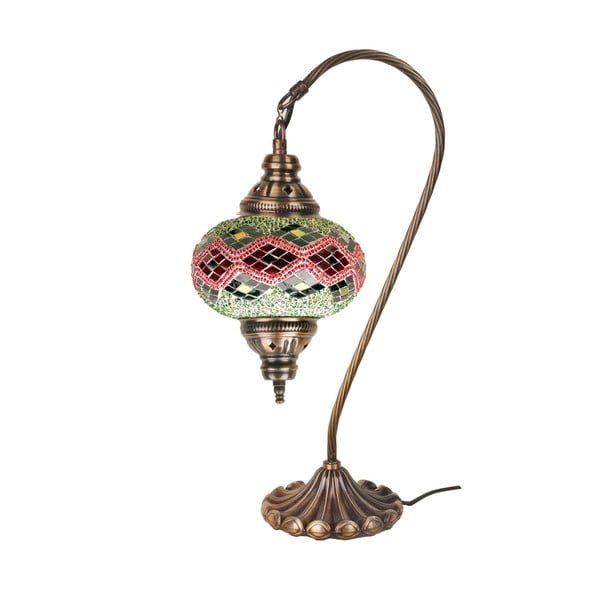 Skleněná ručně vyrobená lampa Fishing Lovers, ⌀ 17 cm