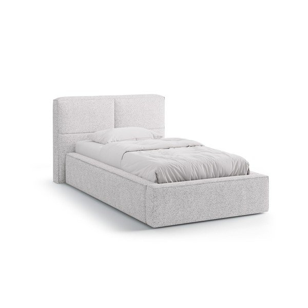 Helehall polsterdatud üheinimesevoodi koos panipaiga ja voodipõhjaga 90x200 cm Darren - Micadoni