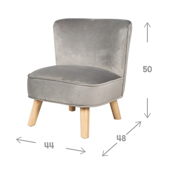 Helehall sametist laste tugitool  Lil Sofa - Roba-image-3