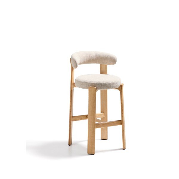 Beež saarepuidust baaritool (istme kõrgus 75 cm) Granite - Kave Home