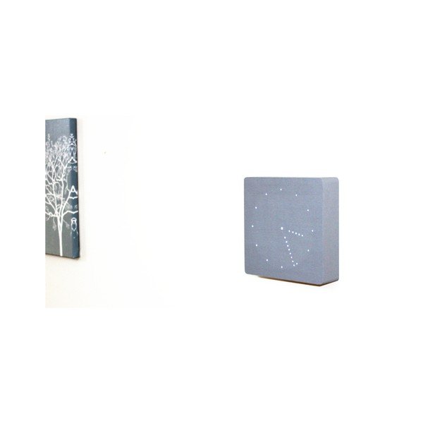 Hall äratuskell valge LED-ekraaniga analoogne klõpsukell - Gingko-image-3