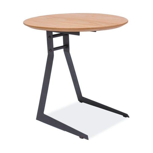 Odkládací stolek s konstrukcí z černě lakované oceli Signal Vico, ⌀ 45 cm