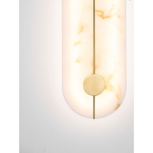 Kreemikas/messingvärvi LED-seinavalgusti kivist dekooriga Aider - Nova Luce-image-2