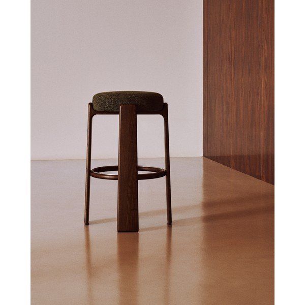 Roheline saarepuidust baaritool (istme kõrgus 75 cm) Granite - Kave Home-image-1