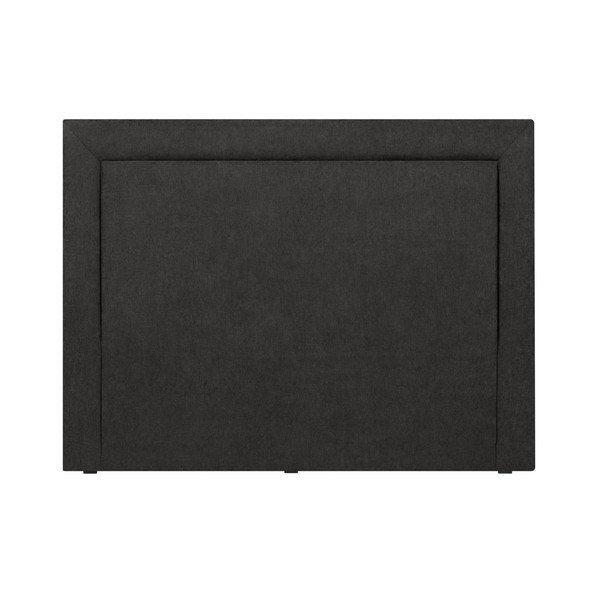 Černé čelo postele Mazzini Sofas Ancona, 160 x 120 cm