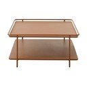 Terrakottapunane metallist diivanilaud 75x75 cm Yuba - Unique Furniture