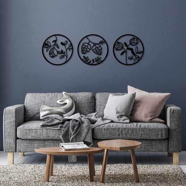 Metallist seinakaunistus Floral - Wallity-image-3