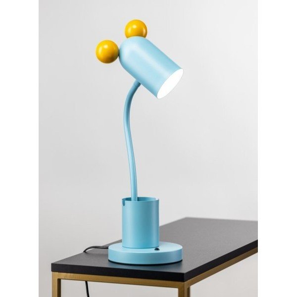 Helesinine laualamp metallist varjuga (kõrgus 50 cm) Mouse - GTV-image-1