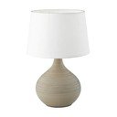 Valge-pruun laualamp keraamikast ja kangast , kõrgus 29 cm Martin - Reality