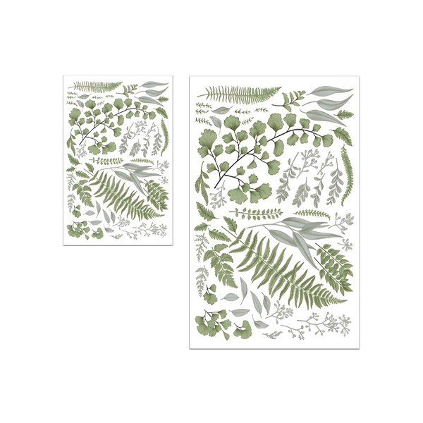 Rohelised/beežid vannitoamatid komplektis (2 tk), 60x100 cm Floral - Mila Home