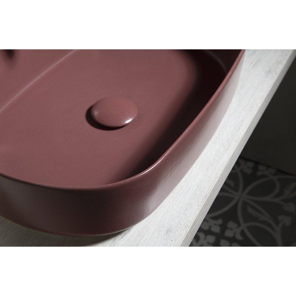 Punane keraamiline valamu 55x36 cm Infinity Oval – Sapho-image-1