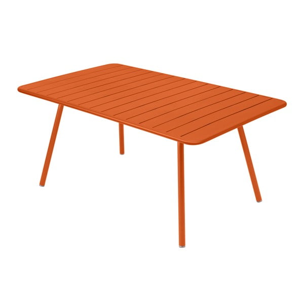 Oranžový kovový jídelní stůl Fermob Luxembourg