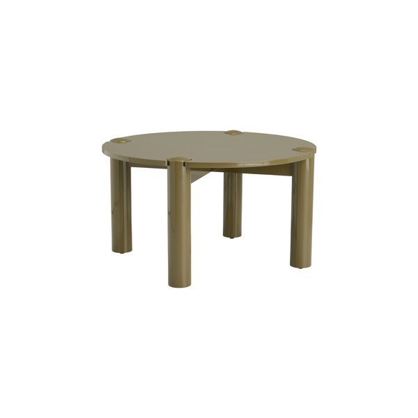 Khaki värvi ümmargune kohvilaud MDF-ist, läbimõõduga 80 cm Pussel - Ellos Home-image-2