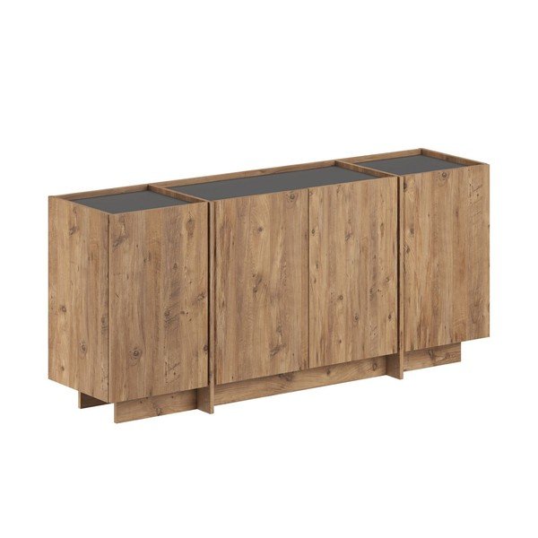 Männipuidust kummut kaablite avaga, naturaalses värvitoonis, 180x80x45 cm Dorma - Kalune Design