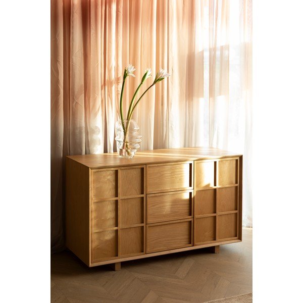 Saarepuidust kummut 120x70x45 cm Raster - Zuiver-image-1