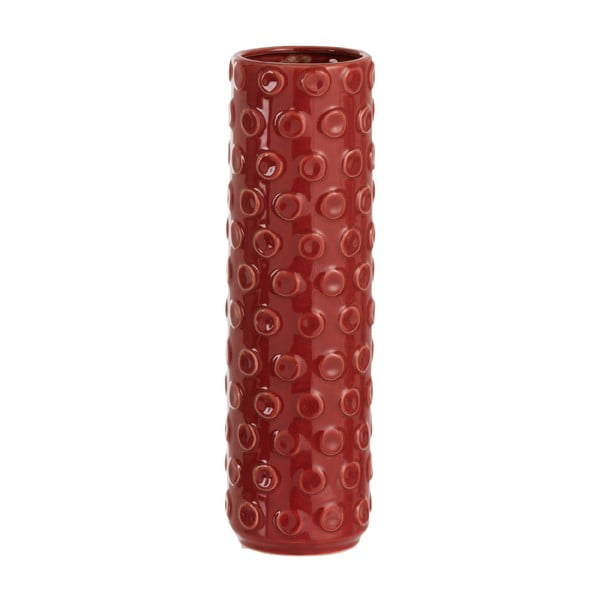 Červená keramická váza J-Line Spheres, výška 35 cm