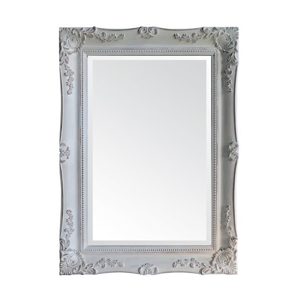 Zrcadlo v dřevěném rámu Antique White, 85x115 cm