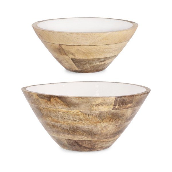 Valged puidust kausid komplektis 2 tk ø 30,5 cm Knossos - Yes Everyday-image-1