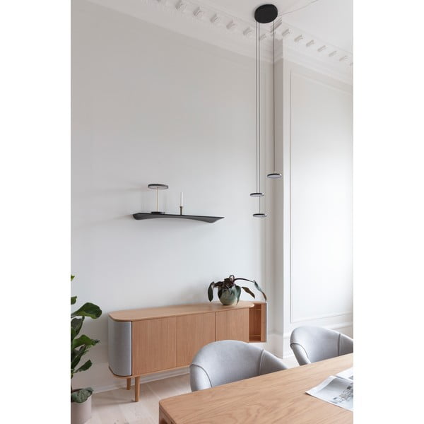 Must LED rippvalgusti metallist lambivarjuga ø 15 cm Asteria Micro - UMAGE-image-1