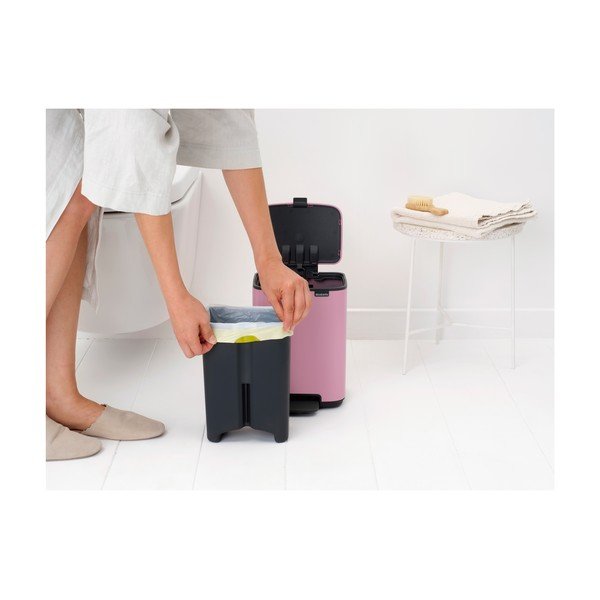 Roosa terasest prügikast 4 l Bo - Brabantia-image-3