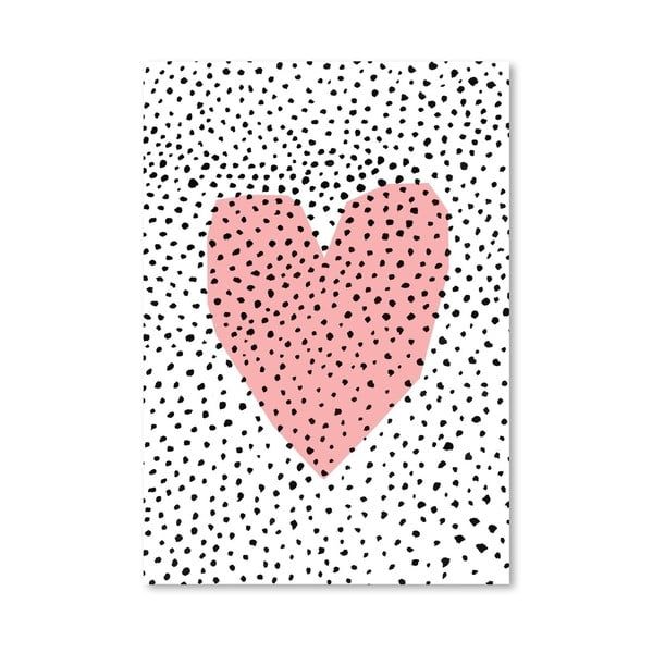 Plakát Dotty Heart, 30x42 cm