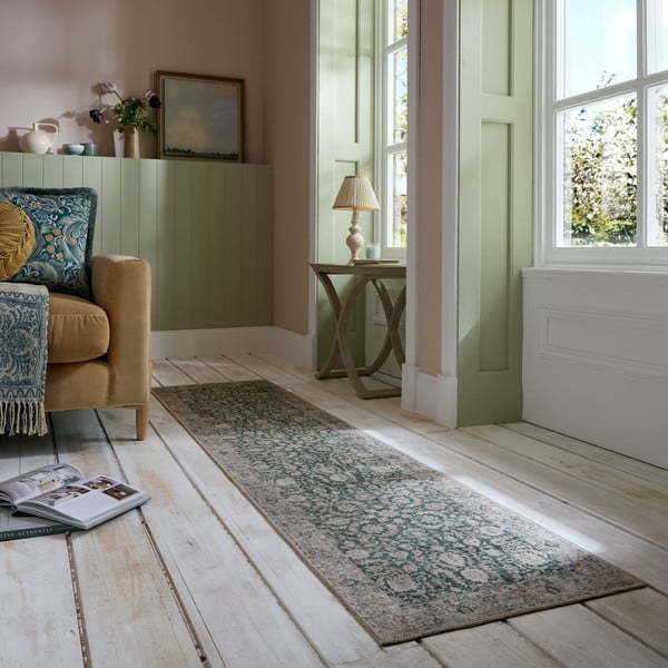 Roheline pestav vaip 60x230 cm Beau Floral - Flair Rugs-image-1