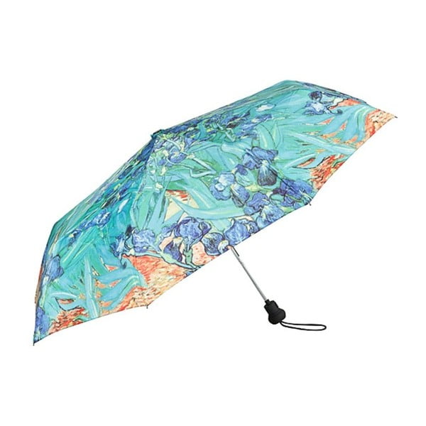 Tyrkysový skládací deštník Von Lilienfeld Irises, ø 90 cm