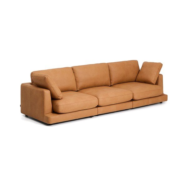 Pruun nahkdiivan 300 cm Gala - Kave Home