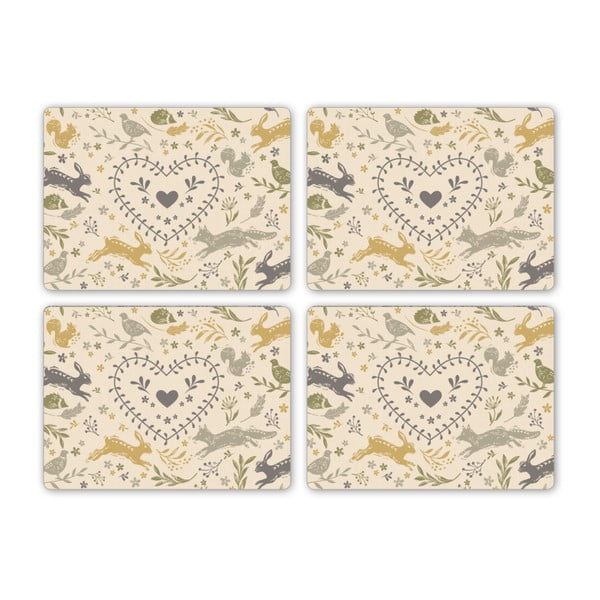 Korgist taldrikut 4 tk 29x21 cm Woodland - Cooksmart ®-image-1