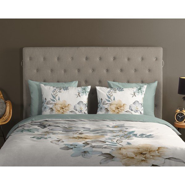 Roheline-kreem puuvillane pikendatud voodipesu üheinimesevoodile 140x220 cm Celina - Good Morning-image-2