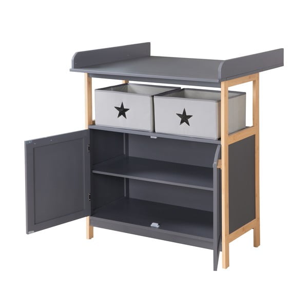Antratsiitne madal laste kummut mähkimislauaga 87x75 cm Berlin – Roba-image-2