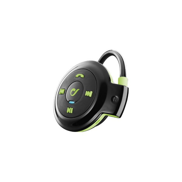 Sportovní bezdrátová ergonomická sluchátka CellularLine, černo-zelená