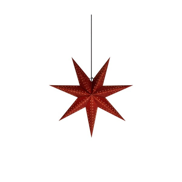 Červená vánoční závěsná světelná dekorace Markslöjd Embla, výška 45 cm