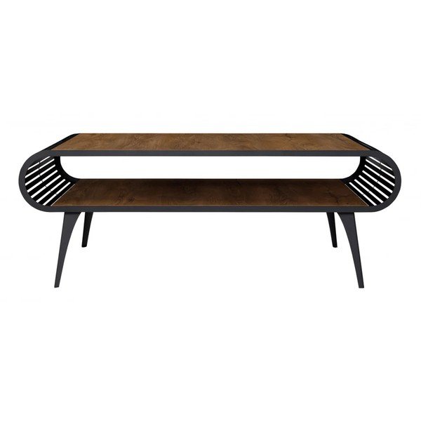 Kohvilaud naturaalses värvitoonis tammepuust pealispinnaga 60x120 cm Billie - Bobochic Paris